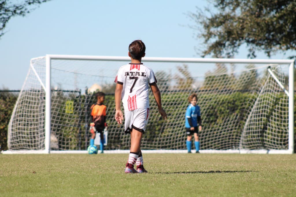 A Dr. Phillips Soccer Club player on the field during a match
